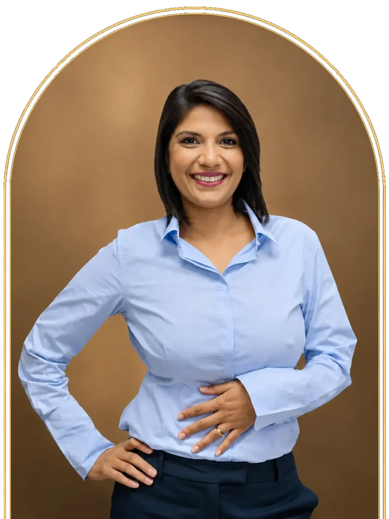 Elevation Strategy Consulting professional smiling in a light blue shirt